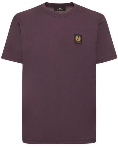 Belstaff Logo Cotton Jersey T-Shirt - Purple