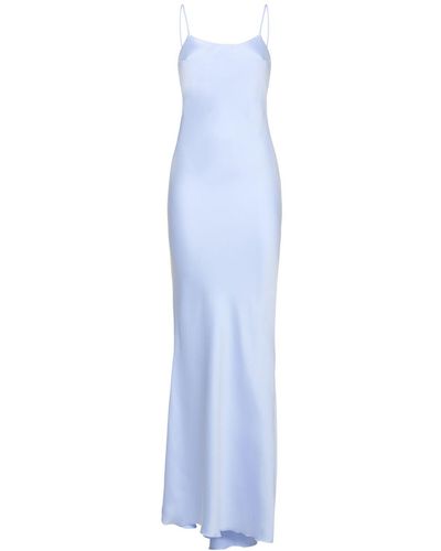 ANDAMANE Ninfea Tech Crepe Satin Maxi Slip Dress - Blue