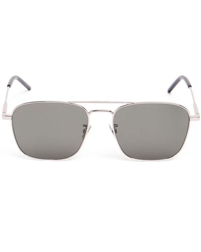 Saint Laurent Sl 309 Round Metal Sunglasses - Gray