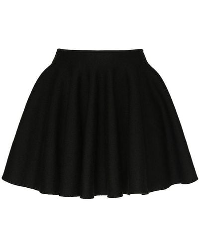 Khaite Ulli Wool Mini Skirt - Black