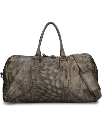 Giorgio Brato Woven Leather Duffle Bag - Brown