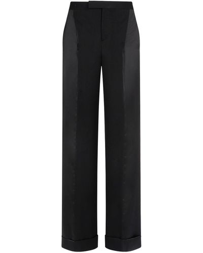 Saint Laurent Pantalones de lana - Negro
