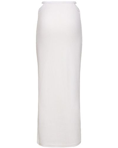 Alexander Wang Jupe longue en coton - Blanc