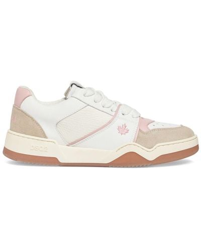 DSquared² Spiker Leather Trainers - White