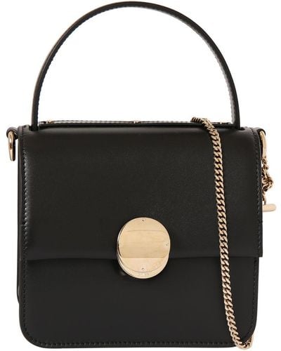 Chloé Penelope Leather Top Handle Bag - Black