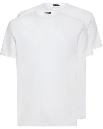 DSquared² 2er-pack T-shirts Aus Baumwolljersey - Weiß