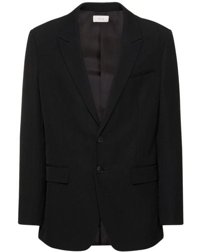 The Row Laydon Single Breasted Wool Jacket - Black