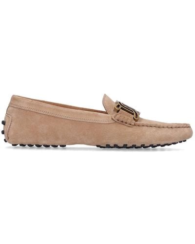 Tod's 10Mm Gommini Suede Loafers - Brown