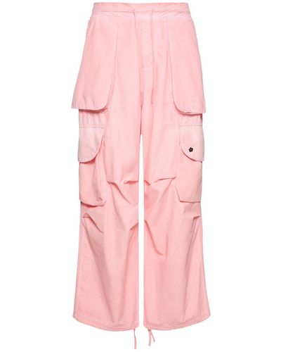 A PAPER KID Nylon Cargo Pants - Pink