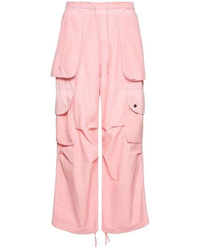 A PAPER KID Nylon Cargo Trousers - Pink