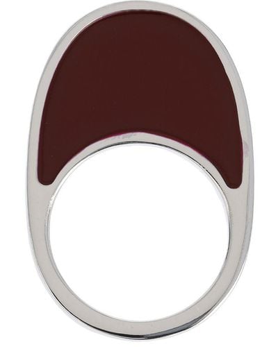 Coperni Swipe Lacquered Ring - Brown