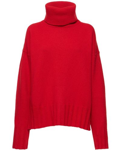 Made In Tomboy Pull-over col roulé en maille de laine ely - Rouge