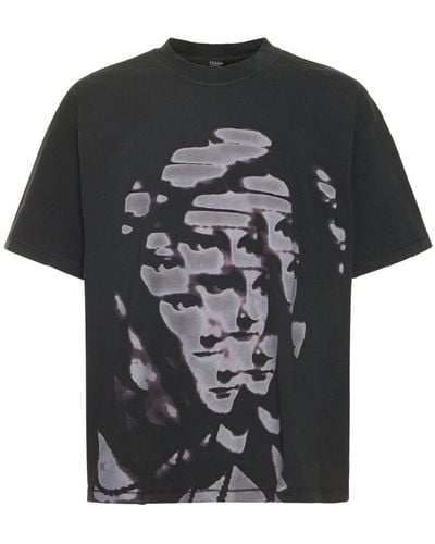 Jaded London Kaleidoscope Faces Oversize T-shirt - Black