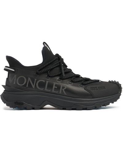Moncler 40mm Hohe Technostoff Sneakers "trailgrip Lite 2" - Schwarz