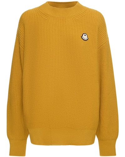 Moncler Genius Moncler X Palm Angels Wool Sweater - Yellow