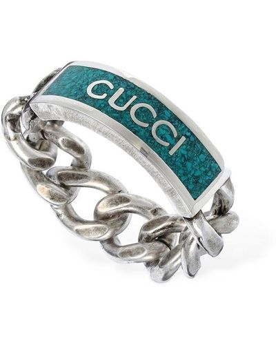 Gucci Anillo esmaltado - Azul