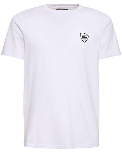 HTC Small Logo Print Cotton Jersey T-shirt - White