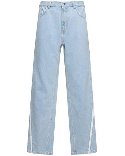 Axel Arigato Studio Stripe Cotton Denim Jeans - Blue