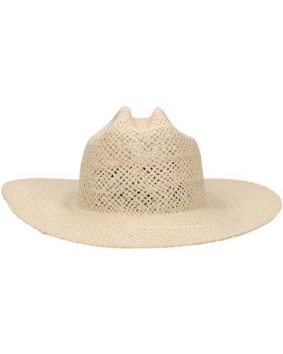 Janessa Leone Aiden Western Fedora Hat - Natural