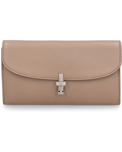 The Row Sofia Continental Leather Wallet - Brown