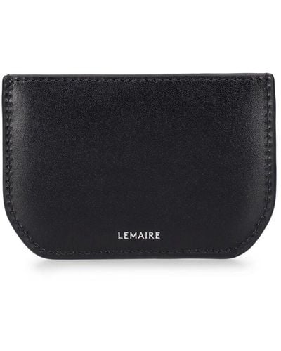 Lemaire Calepin Leather Card Holder - Gray