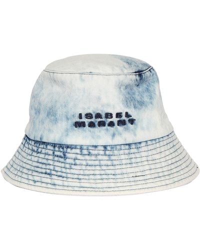 Isabel Marant Giorgia Washed Denim Bucket Hat - Blue