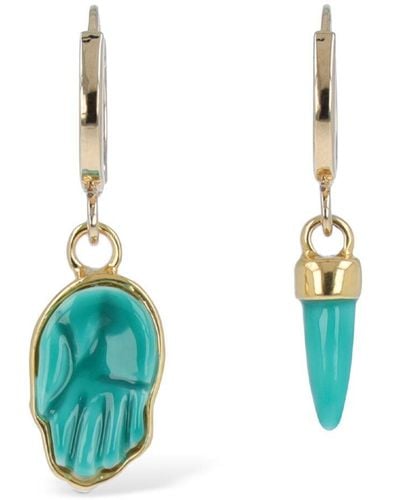 Isabel Marant New It's All Right Mismatched Earrings - Blue