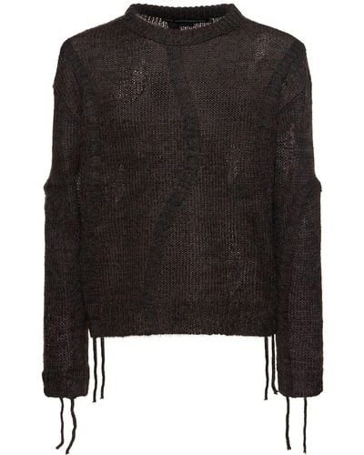ANDERSSON BELL Colbine Mohair Blend Crewneck Sweater - Black