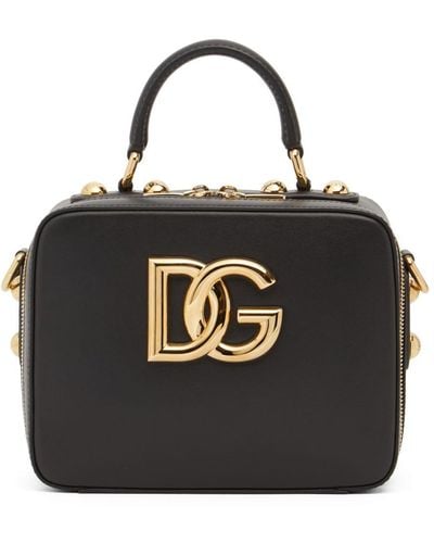 Dolce & Gabbana Small 3.5 レザートップハンドルバッグ - ブラック