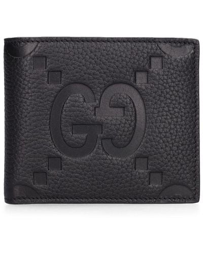 Gucci gg Jumbo Leather Wallet - Grey