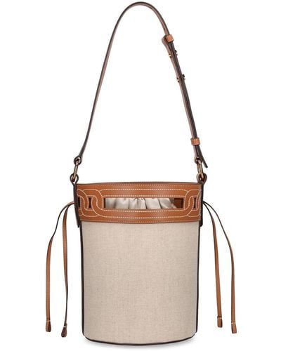 Tod's Petit sac seau en toile - Blanc