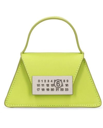 MM6 by Maison Martin Margiela Numeric Leather Mini Bag - Yellow
