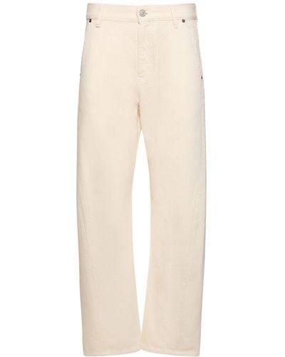 Victoria Beckham Twisted Low-Rise Slouch Denim Jeans - White