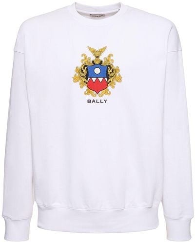 Bally Cotton logo crewneck sweatshirt - Bianco