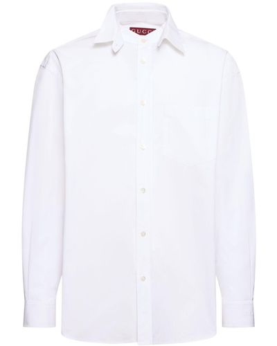 Gucci Baumwollpopeline-hemd "crispy" - Weiß