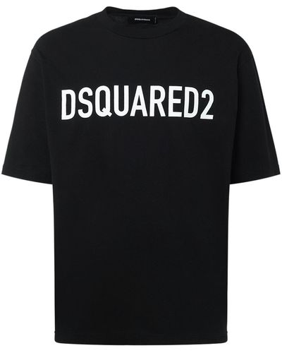DSquared² T-shirt Aus Baumwolle Mit Logo - Schwarz