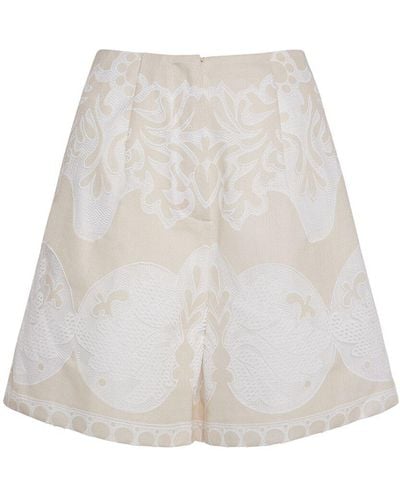 Borgo De Nor Gwen printed shorts - Bianco