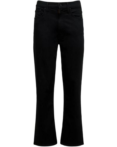 Mother The Rider High Rise Cotton Blend Jeans - Black