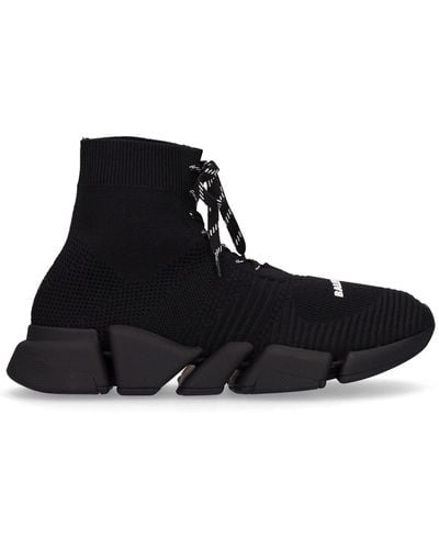 Balenciaga 30Mm Speed 2 Knit Sneakers - Black
