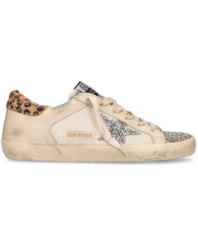 Golden Goose 20mm Super-star Mesh & Leather Sneakers - Natural
