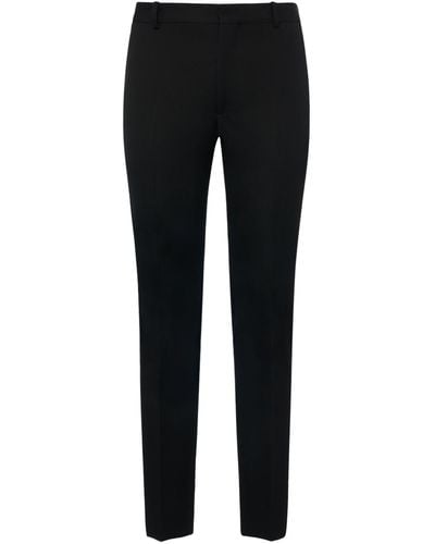 Alexander McQueen Barathea Wool Blend Trousers - Black