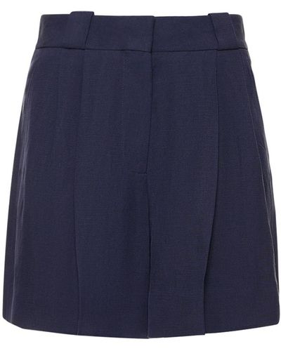 Blazé Milano Lvr Exclusive Savannah Linen Shorts - Blue