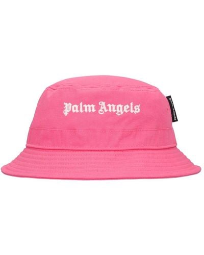 Palm Angels Fischerhut Aus Baumwolle Mit Logo - Pink