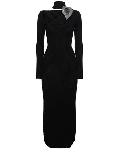GIUSEPPE DI MORABITO Cotton Knitted Long Dress - Black