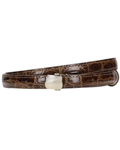 Lemaire 15mm Military Embossed Leather Belt - White