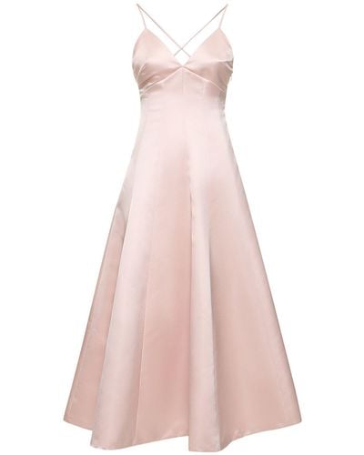 Philosophy Di Lorenzo Serafini Duchess Crisscross Satin Midi Dress - Pink