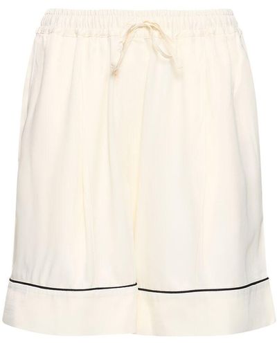 Sleeper Oversized Shorts Aus Viskose "pastelle" - Natur