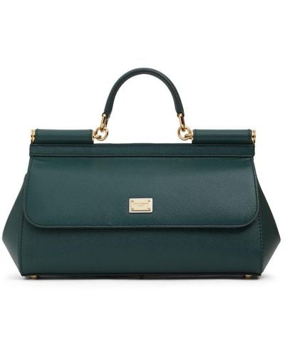 Dolce & Gabbana Medium East West Sicily Top Handle Bag - Green