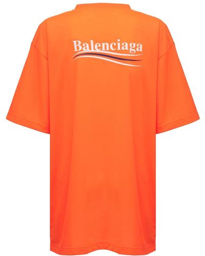 Balenciaga T-shirt Political Campaign In Jersey - Arancione