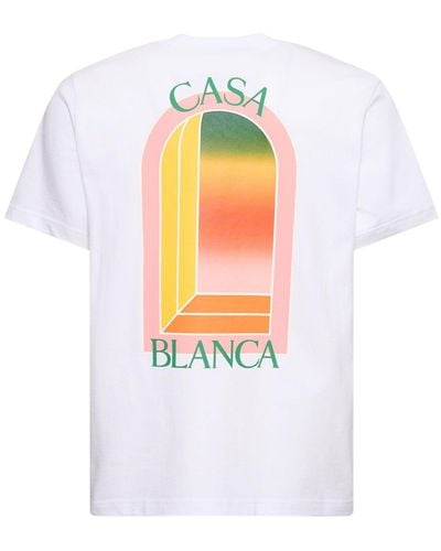 Casablancabrand T-shirt Aus Bio-baumwolle "gradient Arch" - Weiß